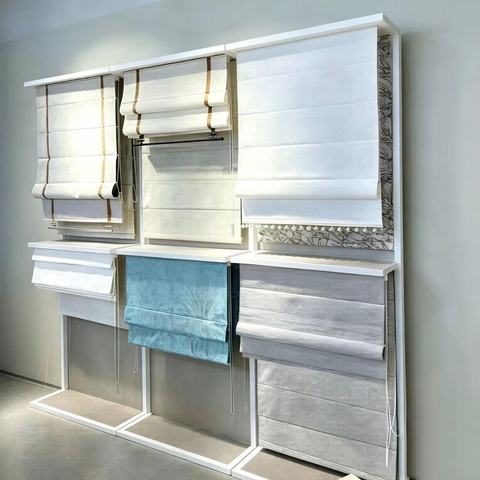 Curtain Roman Shade Venetian Blind Display Rack Hanging Roller Blind Sample Display Shelf Floor-Standing Commercial Storefront