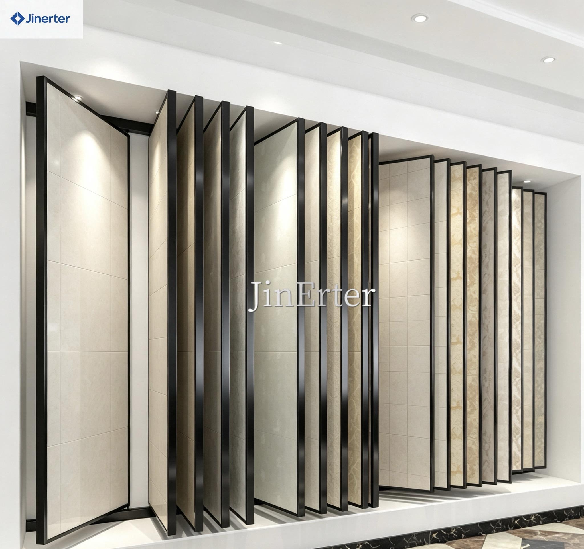 Manufacturer-direct metal wallpaper display stands, flip-style wallpaper display stands, building materials showroom