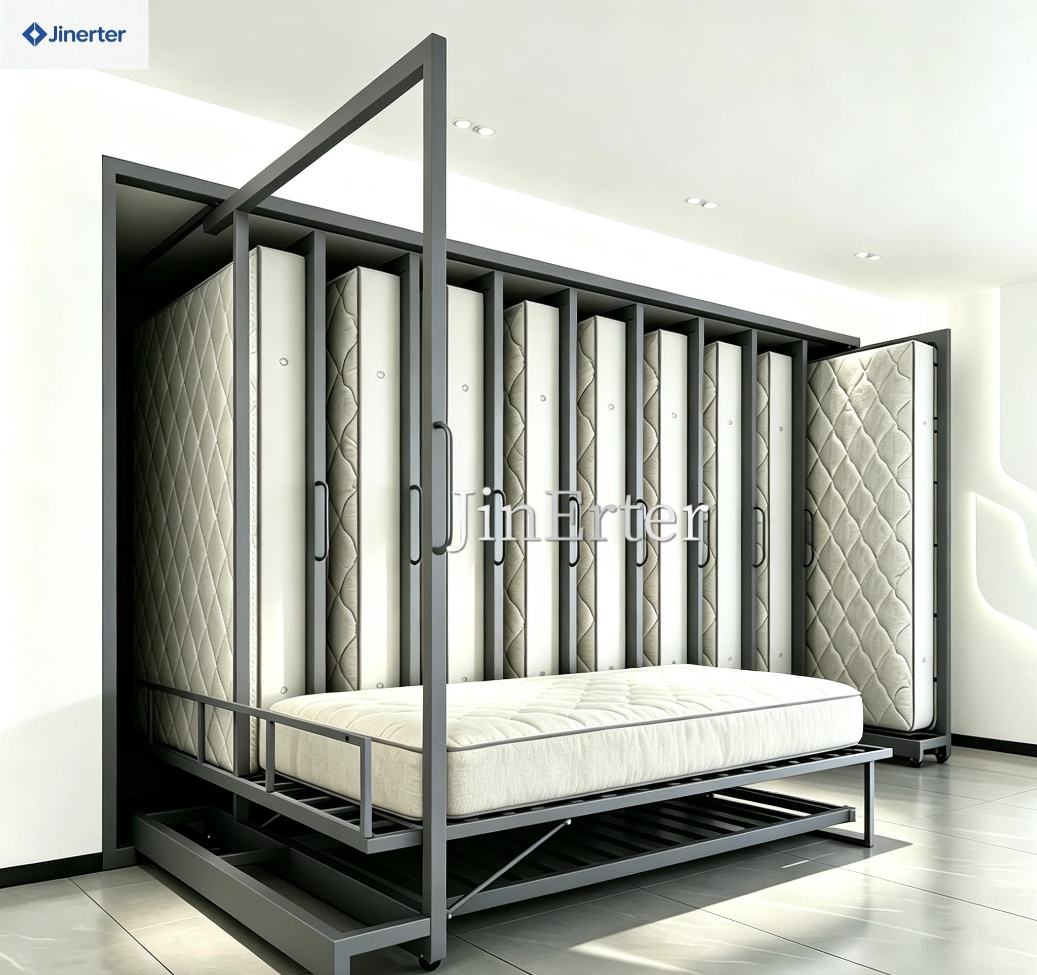Custom for Modern Pull-Out Sliding Mattress Display Rack Metal Foldable Rotating Handle Eco-Friendly Exhibition Stores