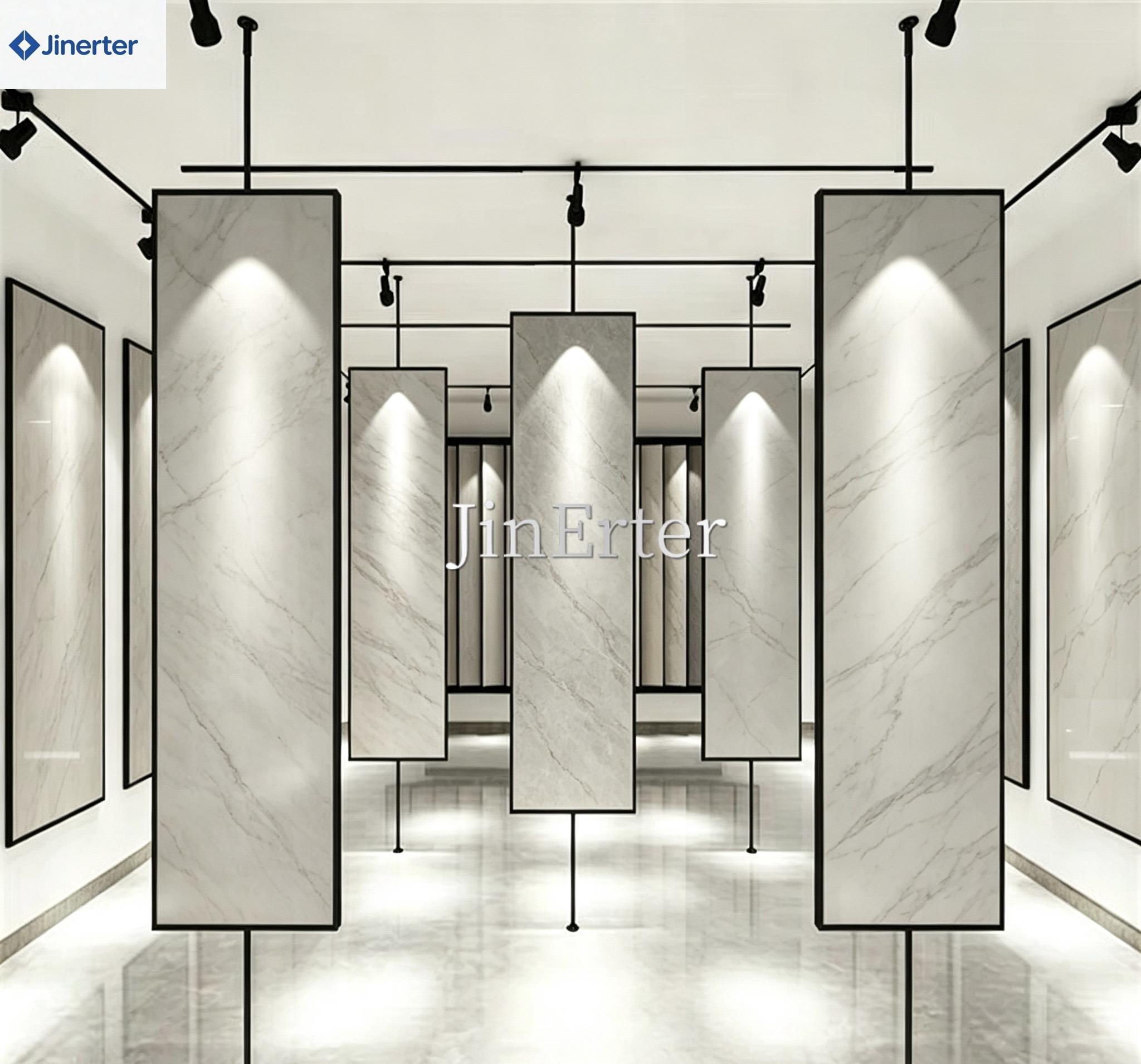 Eco-Friendly Metal Rotating Tile Display Racks for Retail Stores