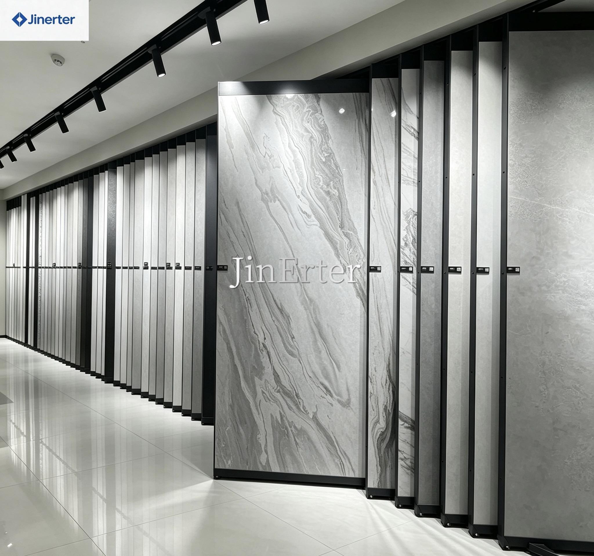 Sliding Tile Display Racks, Large Ceramic Showroom Display Racks, Pull-Out Marble Sintered Slab Stone Racks