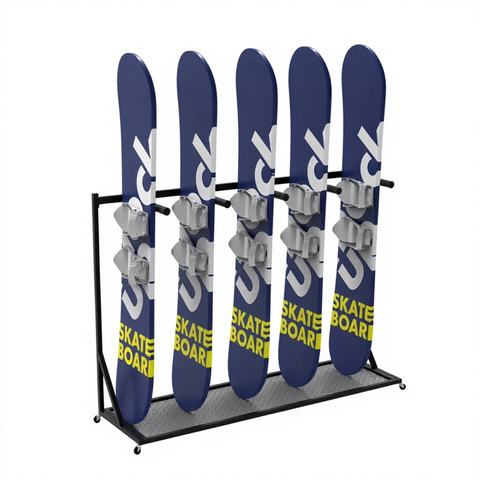 Floor Standing Snowboard and Ski Display Rack Metal Storage Stand for Ski Shop Showroom