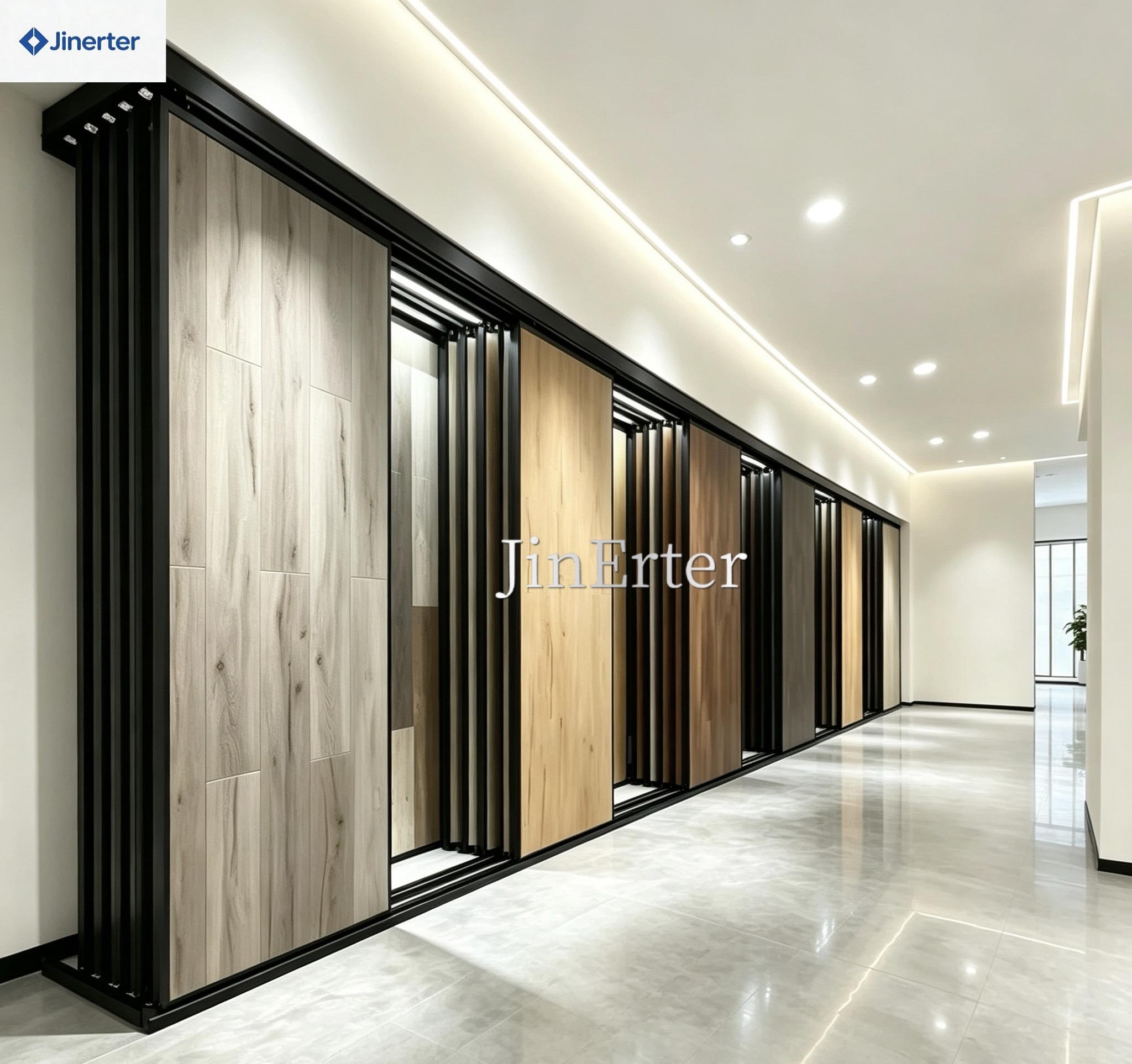Sliding for Metal Floor Panel Display Rack Modern Multifunctional Exhibition Stand