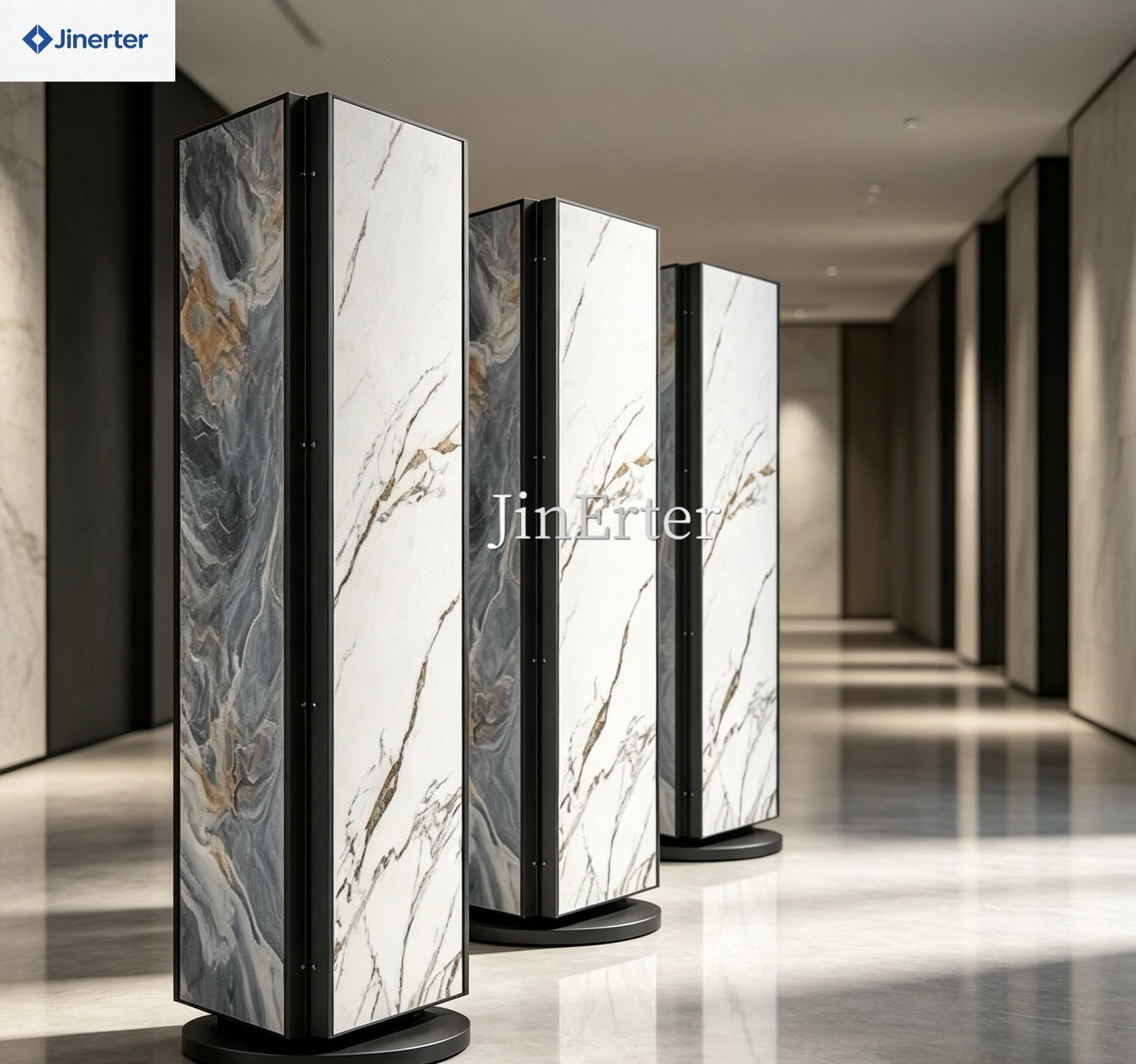 Customizable Foldable for Quartz Granite Floor Tile Display Racks 360-Degree Rotating Contemporary Style Made High Quality