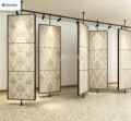 Double-sided rotating display stand for wallpaper and wood flooring, suitable for showcasing art paint and tile samples