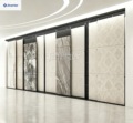 Metal Sliding Promotional Display Racks, Wallpaper, Art Paint, Mosaic Tiles, Marble, Granite, and Quartz Stone Sample Showroom