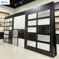 Custom modern metal tile display racks and high-end ceramic racks, ideal for stone and ceramic tile showrooms