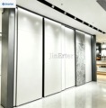 Customizable, adjustable-size sliding tile display rack; metal sliding ceramic rack suitable for marble slabs