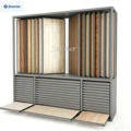 Wood Flooring and Quartz Tile Sample Display Rack, Multi-Functional Metal Display Stand, Tile and Stone Drawer Display Cabinet