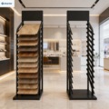 Factory Custom Vertical Tile Display Rack Heavy Duty Small Footprint Stone Slab Marble Quartz Storage Display Stand for Showroom