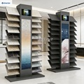 Factory Custom Vertical Tile Display Rack Heavy Duty Small Footprint Stone Slab Marble Quartz Storage Display Stand for Showroom