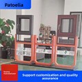 U-Shaped Floor-Standing Display Stand for Casement Window Broken Bridge Aluminum Samples for Customizable Display Rack