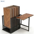 Direct Manufacturer Professional Custom Tile Wood Floor 360-Degree Pull Rotating Display Stand Superb Quality Retail Shops Metal