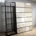 Exhibition Hall Flooring, Ceilings, Granite, Marble, Quartz Slabs, Metal Display Racks, Custom Tile Display Racks