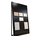 Perforated Plate Tile & Stone Slab Wood Grain Display Stand Vertical Floor-Standing 6-Shelf Multifunctional Showroom Use