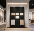 Perforated Plate Tile & Stone Slab Wood Grain Display Stand Vertical Floor-Standing 6-Shelf Multifunctional Showroom Use