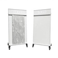 5-Layer Vertical Tile & Stone Sample Display Stand with Movable Wheels Floor-Standing for Showrooms