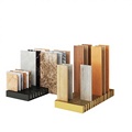 Wood Grain Tile & Stone Tile Display Stand Floor Standing with Waistline and Skirting Board Shelf