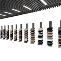 Multi-function Wall-Mounted Stone Slab & Quartz Sample Display Rack for Exhibition and Home Use