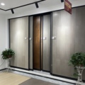 Wooden Floor Sliding Display Rack Panel Shelving Paint & Wallpaper Samples Diatomaceous Earth Samples Sliding Door Display Rack