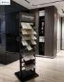 Metal Steel Display Rack for Shop Exhibition for Showcase for Ceramic Stone Wooden Boards Panel Tiles