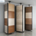 360 Degree Rotating Display Stand for Wooden Floor Sample WPC Panel & Granite Floor for Exhibition Hall Use