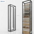 High Quality Ceramic Tile Display Rack Floor Stand Large Capacity Artificial Marble Quartz Stone Slab Sample Stand for Showroom