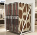 Customizable Metal Carpet Rug Fabric Display Rack Stand Shop Store Page-Turning Promotion Rack