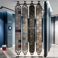 Rotating Display Stand for Wood Flooring Tile and Stone Display Shelf Metal Wallpaper Rack