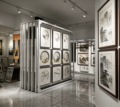Hot Sales Push Pull Display Rack for Canvas Paint Artwork Sliding Rack for Showroom Use