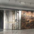 Tile Sliding Display Rack Stone Slab Feature Wall Sliding Display Stand